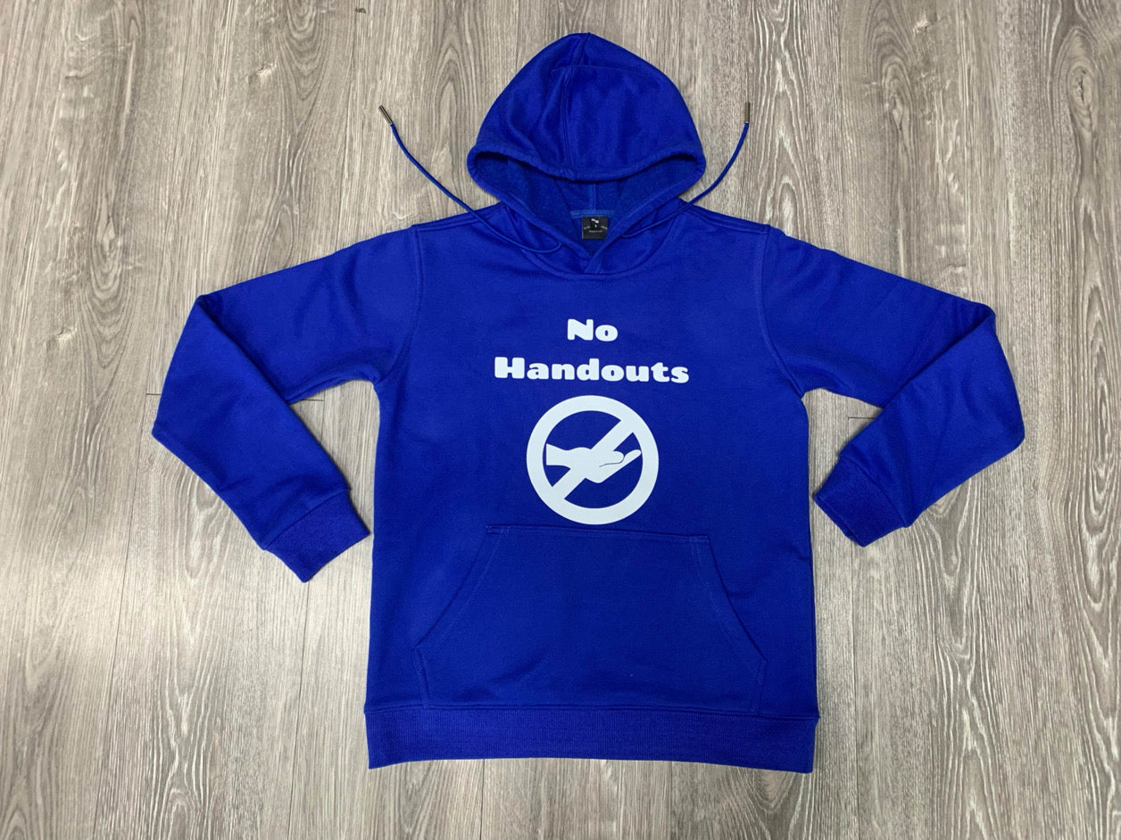 No Handouts Blue